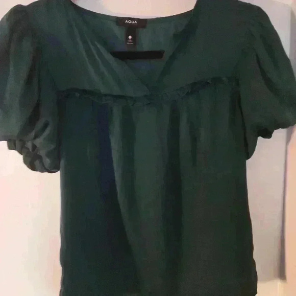 Aqua forest green top size xs #147 - Picture 2 of 3